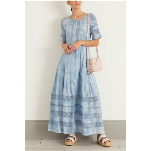 LoveShackFancy Edie Cotton Crochet Lace Midi Dress - Picture 5 of 16